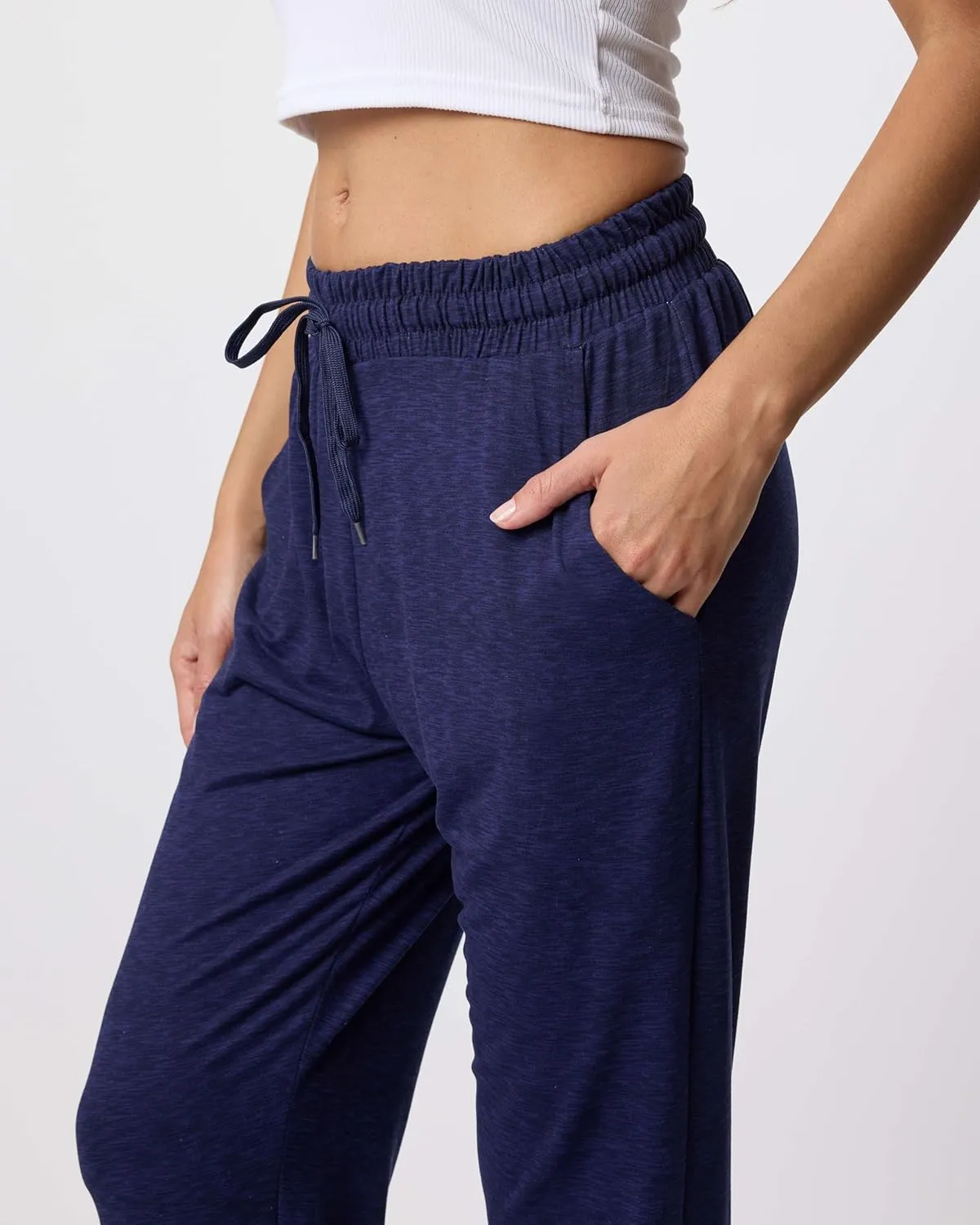 Real Essentials 3 Pack: Women's Ultra-Soft Lounge Joggers Sweatpants Athletic Yoga Pants with Pockets (Available in Plus)