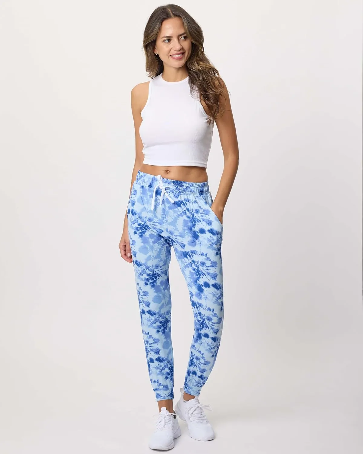 Real Essentials 3 Pack: Women's Ultra-Soft Lounge Joggers Sweatpants Athletic Yoga Pants with Pockets (Available in Plus)
