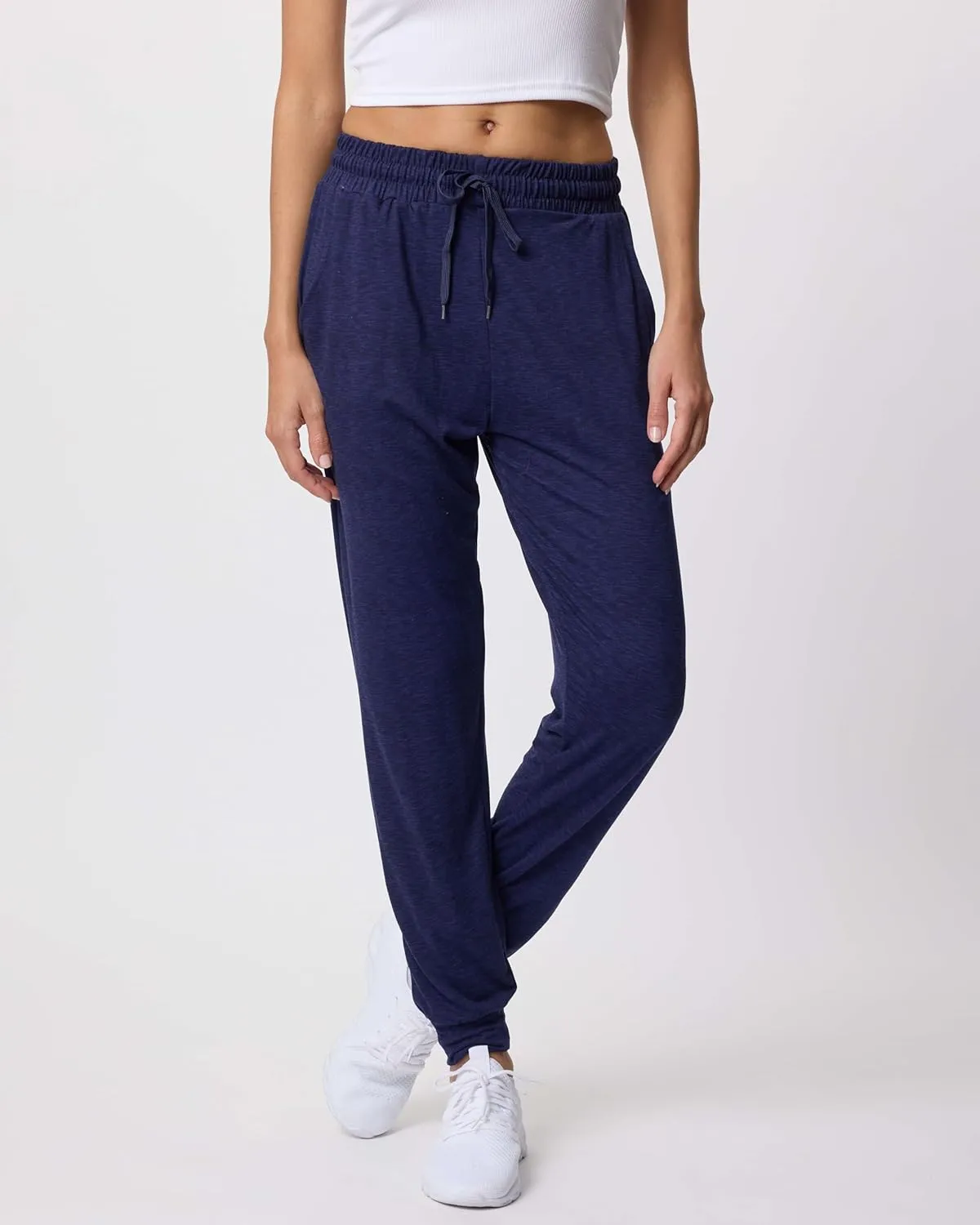 Real Essentials 3 Pack: Women's Ultra-Soft Lounge Joggers Sweatpants Athletic Yoga Pants with Pockets (Available in Plus)