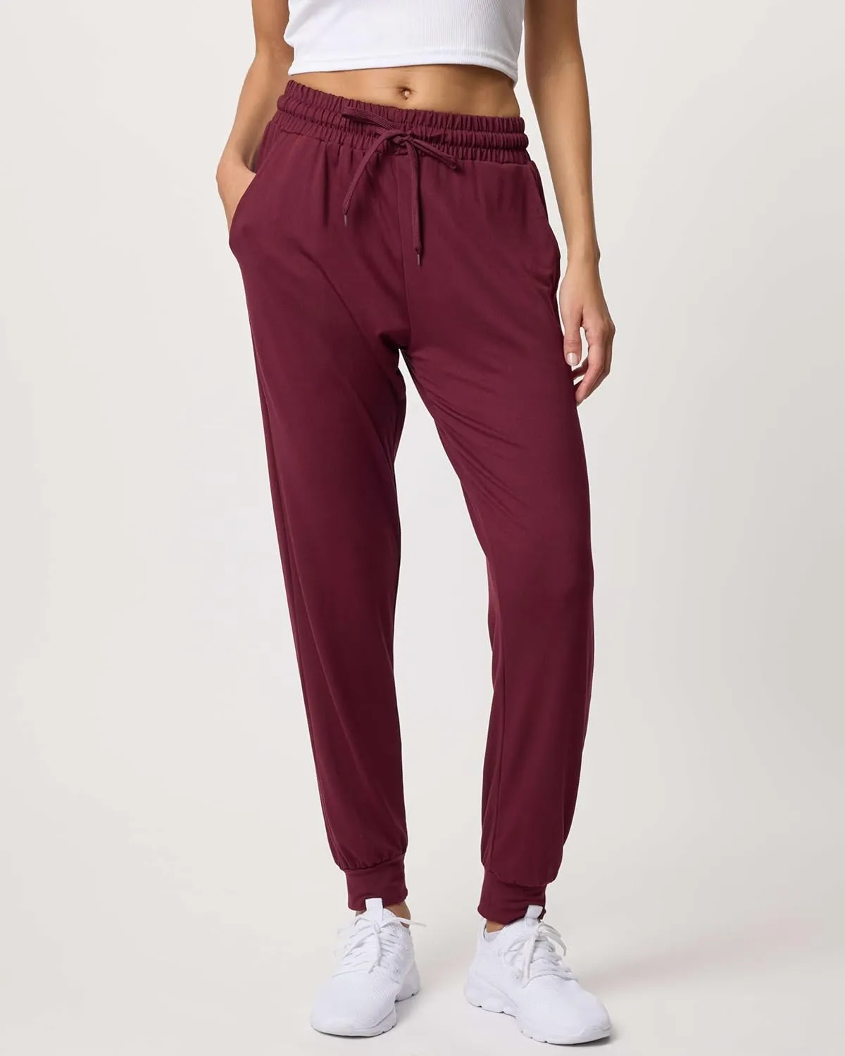 Real Essentials 3 Pack: Women's Ultra-Soft Lounge Joggers Sweatpants Athletic Yoga Pants with Pockets (Available in Plus)