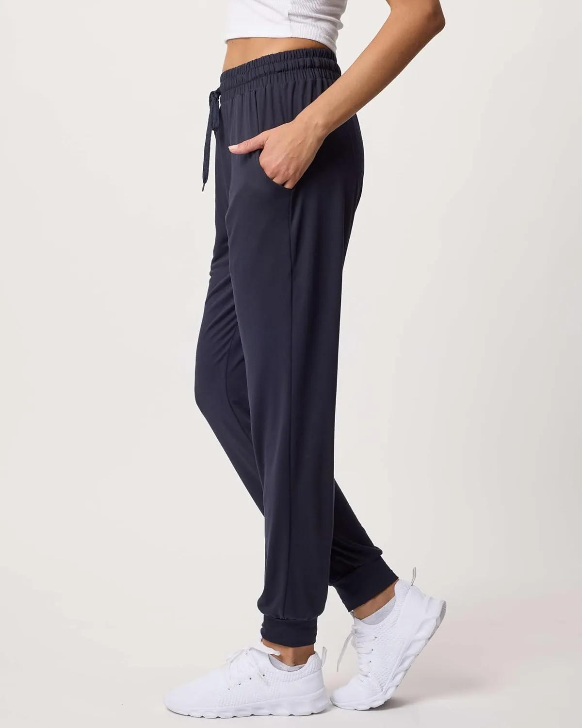 Real Essentials 3 Pack: Women's Ultra-Soft Lounge Joggers Sweatpants Athletic Yoga Pants with Pockets (Available in Plus)