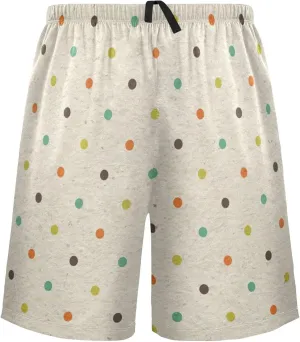 Retro Multicolor Polka Dot On Vintage Paper Texture Men's Pajama Pants Shorts Sleepwear Lounge Pajama Bottoms