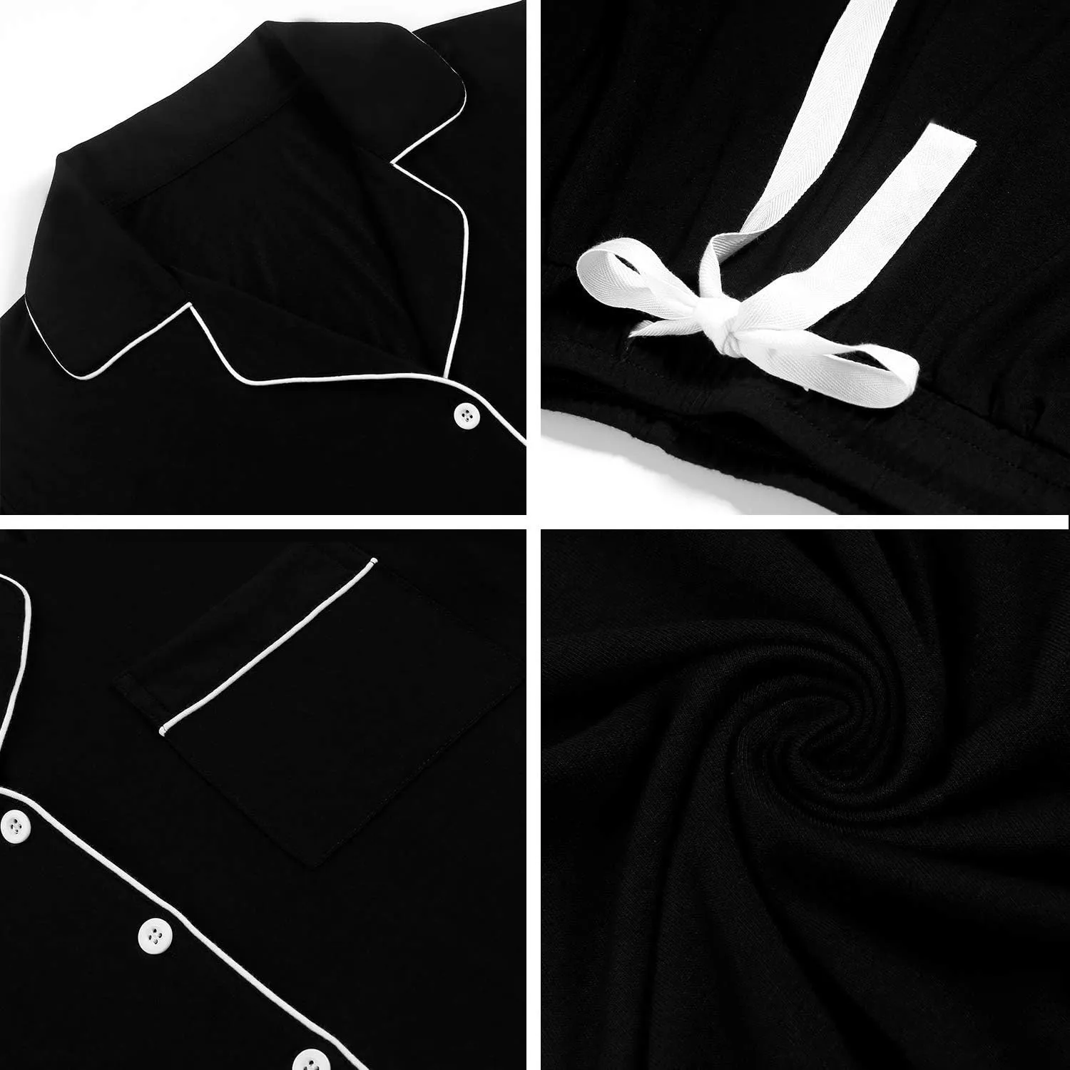 Samring Pajamas Women's Long Sleeve Sleepwear Button Down Pj Sets Soft Loungewear Pajama Set for Women S-XXL