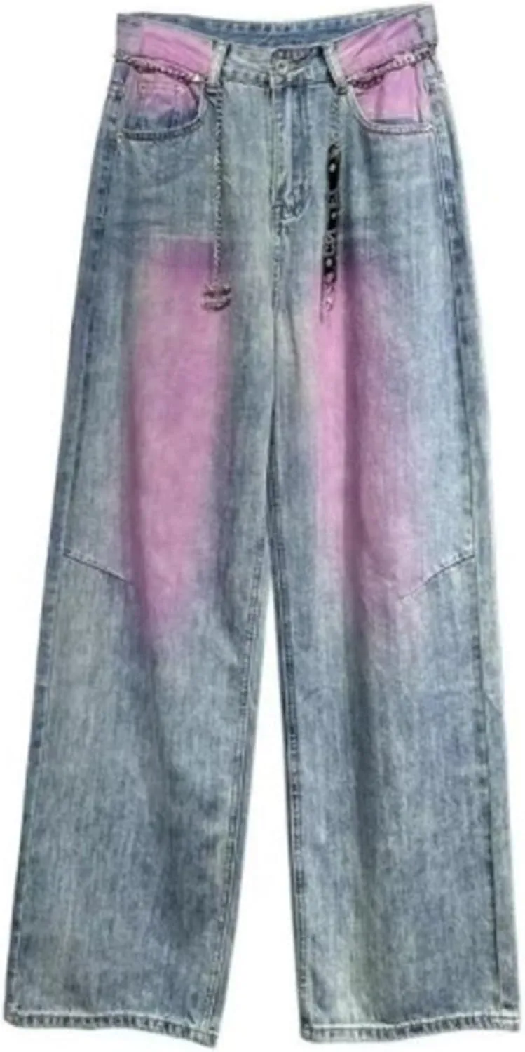 sdbrld Boyfriend Barrel Jeans Women,Womens Baggy Mid Rise Jeans Wide Leg Y2k Denim Harem Cropped Pant Vintage Barrel Jeans