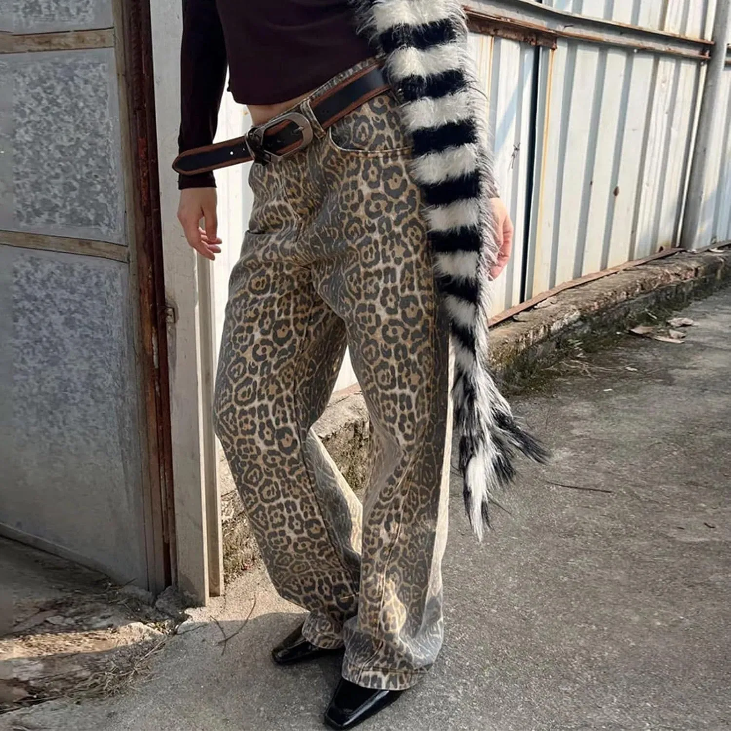 sdbrld Boyfriend Barrel Jeans Women,Womens Baggy Mid Rise Jeans Wide Leg Y2k Denim Harem Cropped Pant Vintage Barrel Jeans