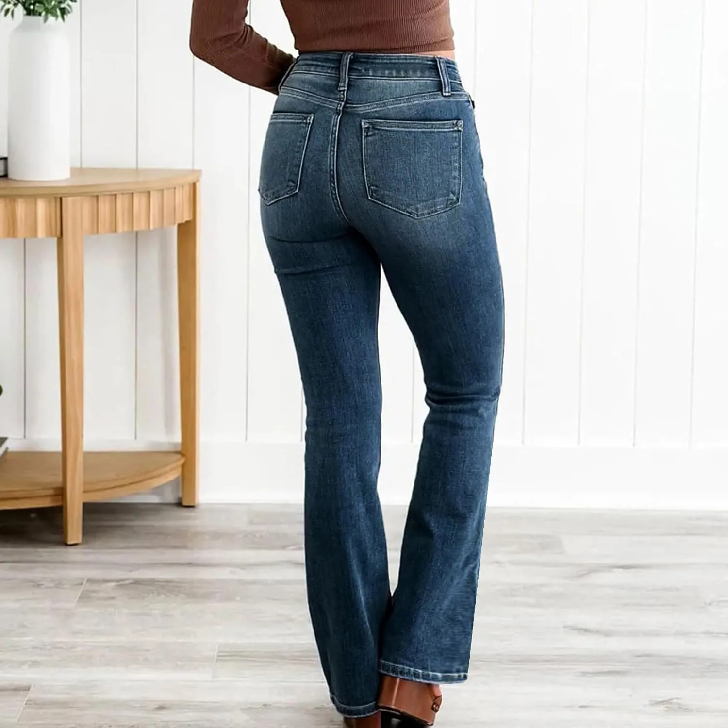 sdbrld Jeans for Women Baggy Mid Rise Barrel Jeans Wide Leg Mid Waist Cropped Denim Pants Y2k Boyfriend Jeans with Pockets