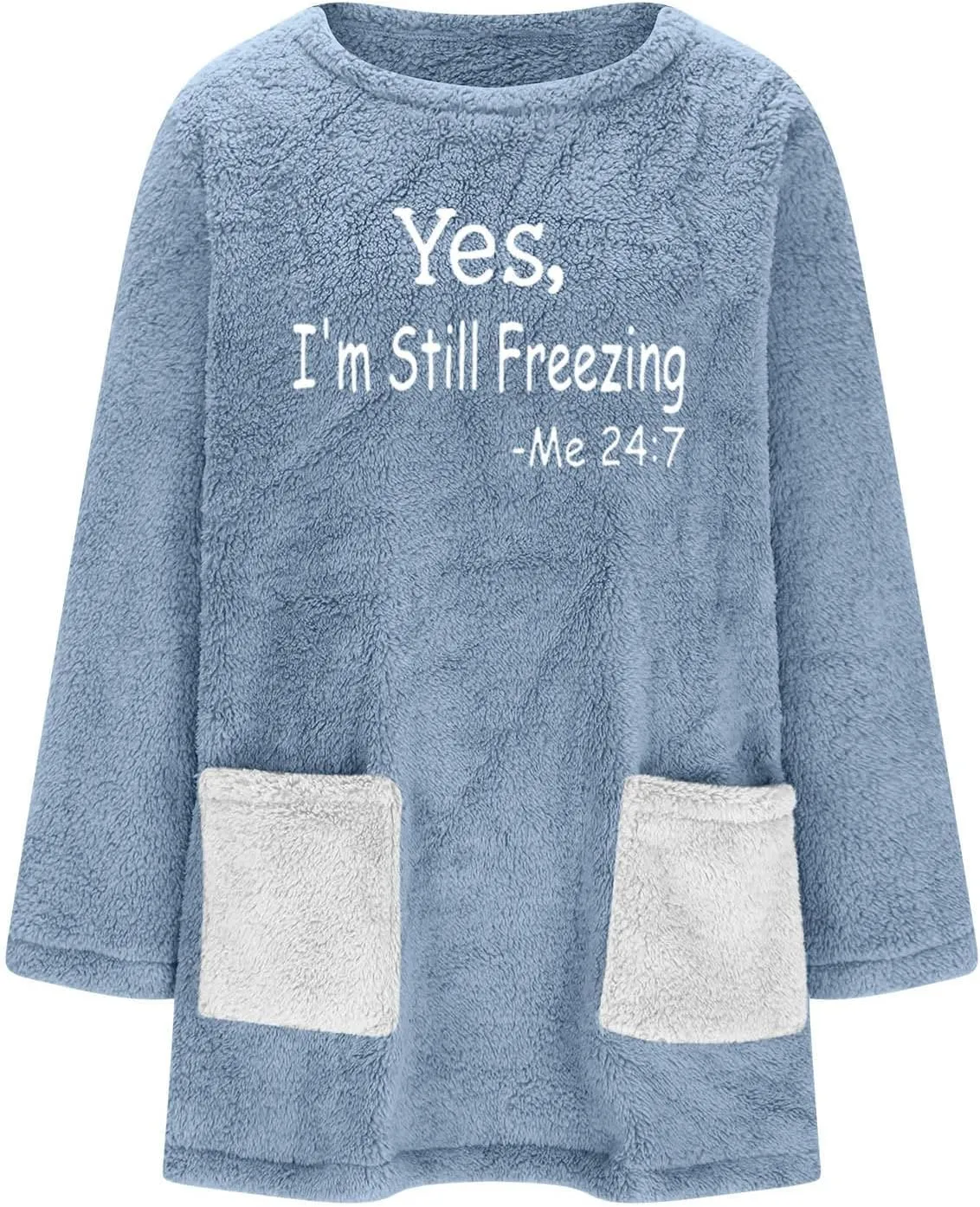 Sherpa Sweatshirts For Women Trendy 2024 Warm Fall Winter Fuzzy Fleece Pullover Tops Cute Sweater Loungewear