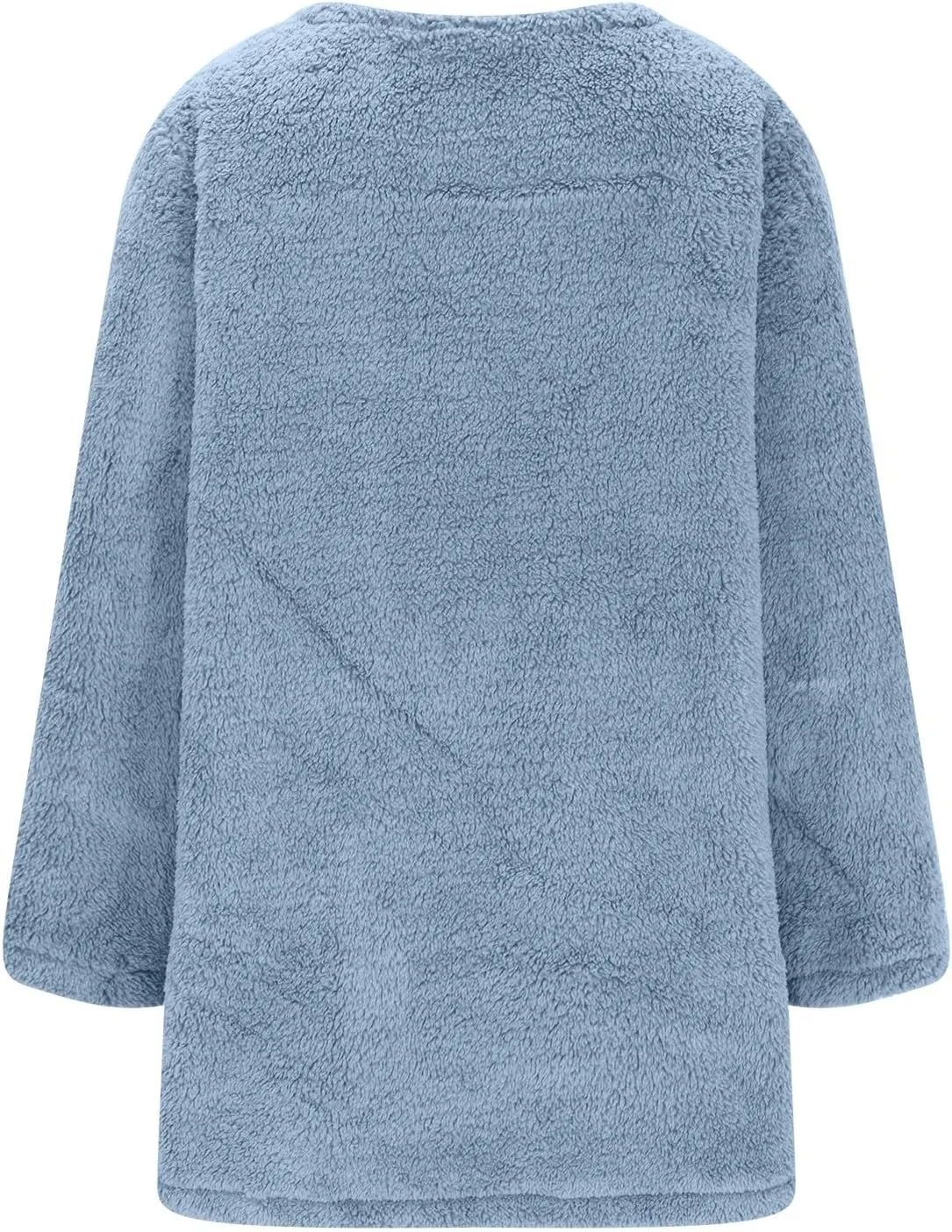 Sherpa Sweatshirts For Women Trendy 2024 Warm Fall Winter Fuzzy Fleece Pullover Tops Cute Sweater Loungewear