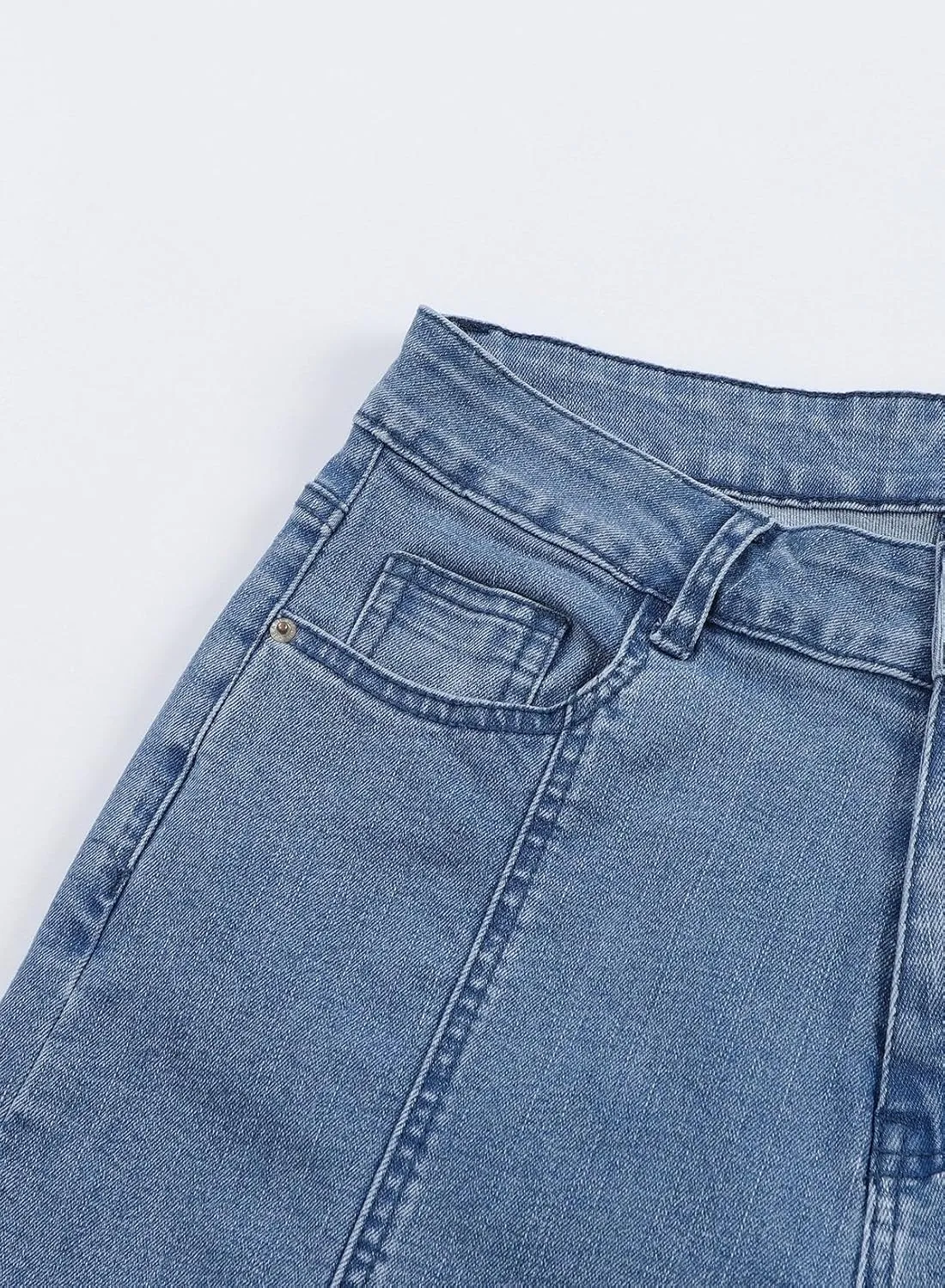 Sidefeel Women's Jeans High Waisted Wide Leg Loose Fit Straight Leg Zimbaplatinum Cropped Denim Pants