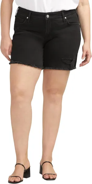 Silver Jeans Co. Women's Plus Size Boyfriend Mid Rise Short