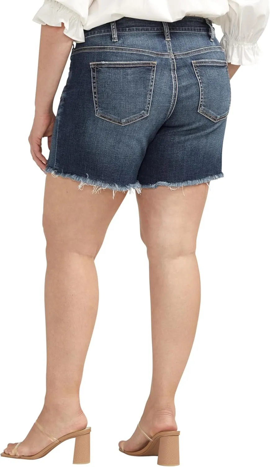 Silver Jeans Co. Women's Plus Size Boyfriend Mid Rise Short