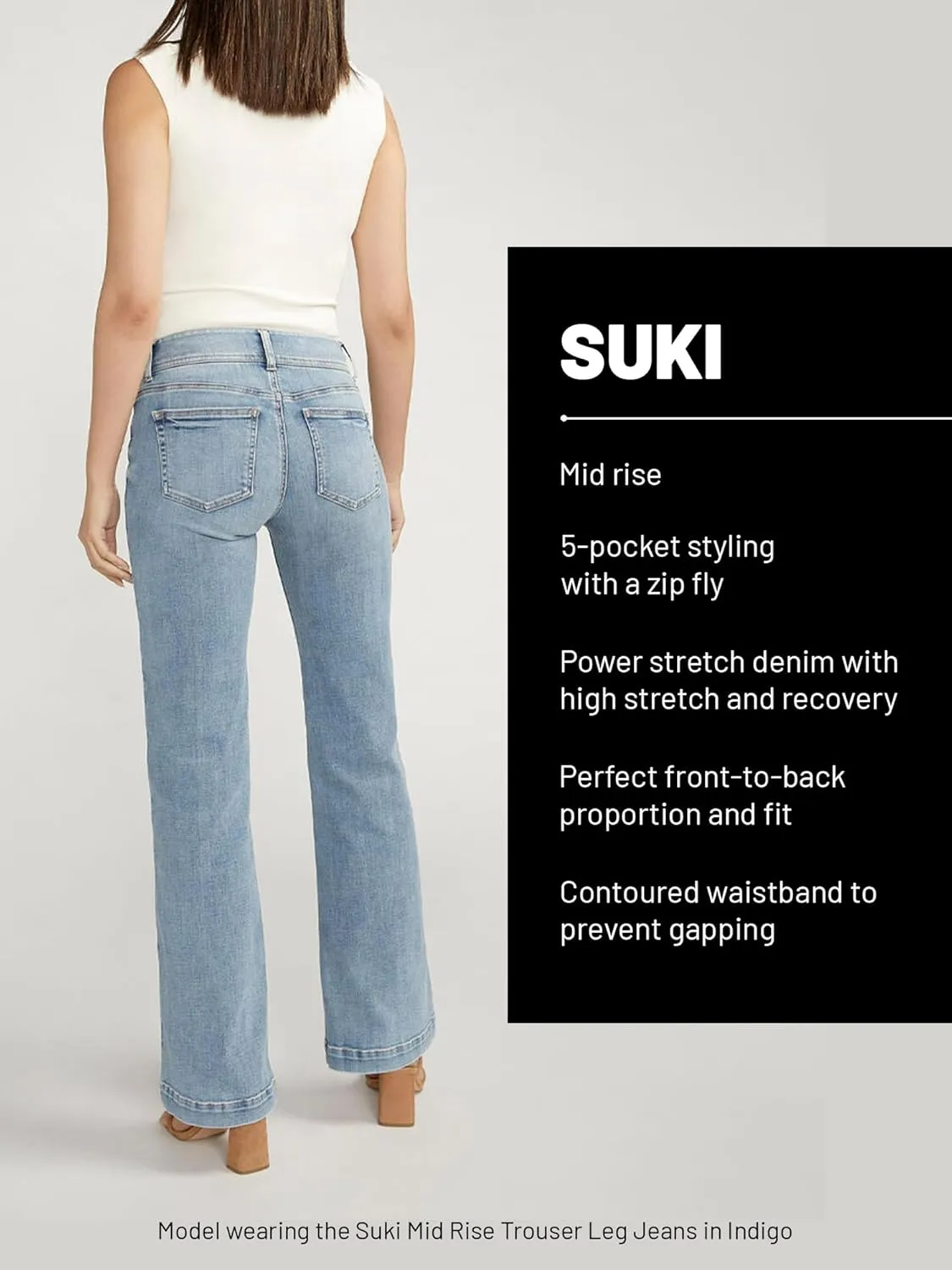 Silver Jeans Co. Women's Plus Size Suki Mid Rise Curvy Fit Skinny Jeans