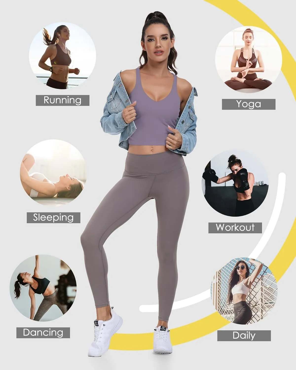 Sport Bra Tank Tops for Women,Ruched Criss Cross Back Longline Wirefree Workout Crop Tops Yoga Bra