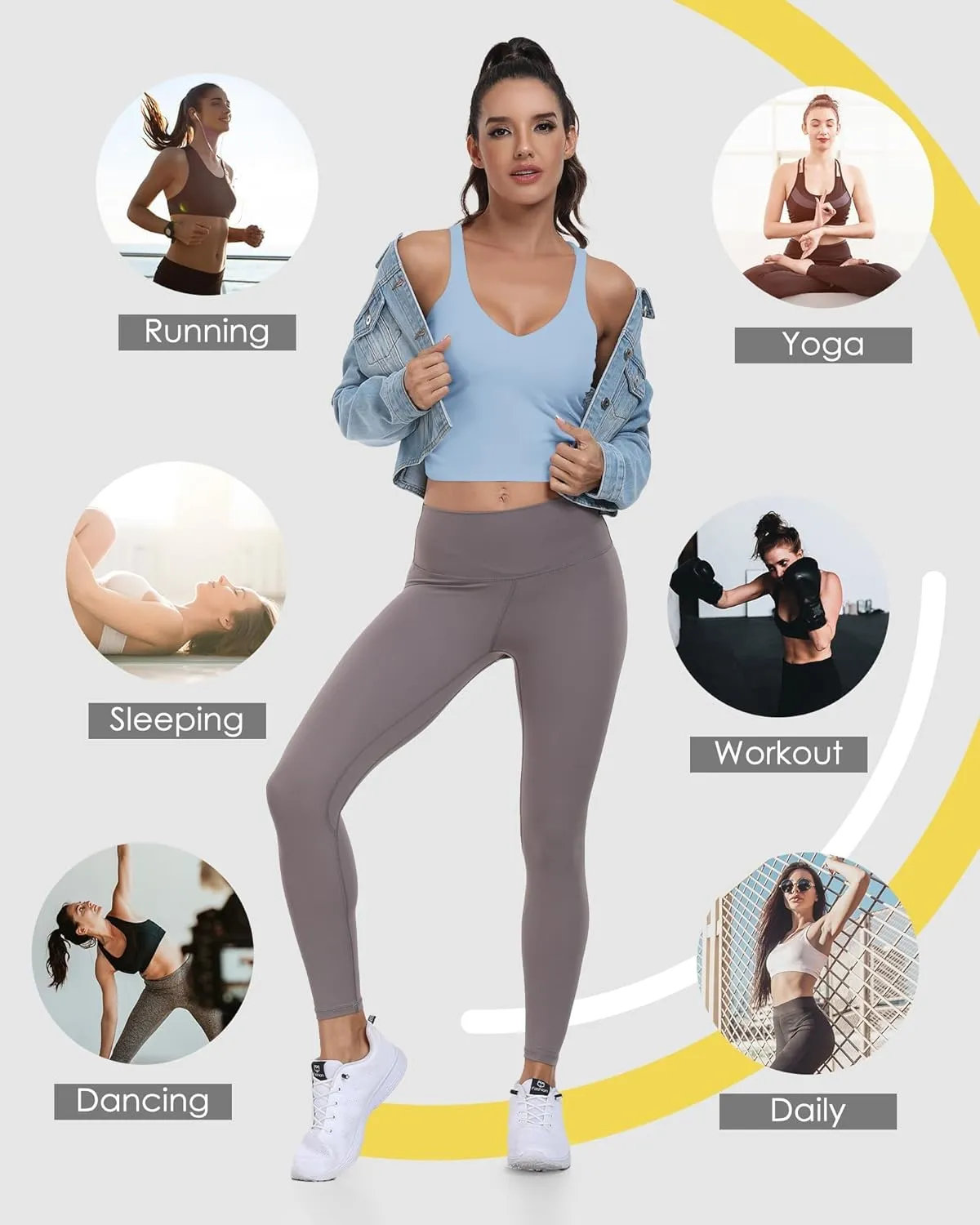 Sport Bra Tank Tops for Women,Ruched Criss Cross Back Longline Wirefree Workout Crop Tops Yoga Bra