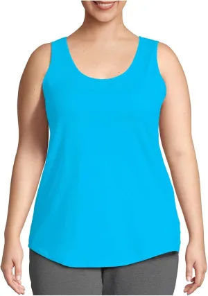 Summer Basic Oversized Tank Tops Women Casual Comfy Sleeveless Crewneck Shirts Plus Size Loungewear Undershirts