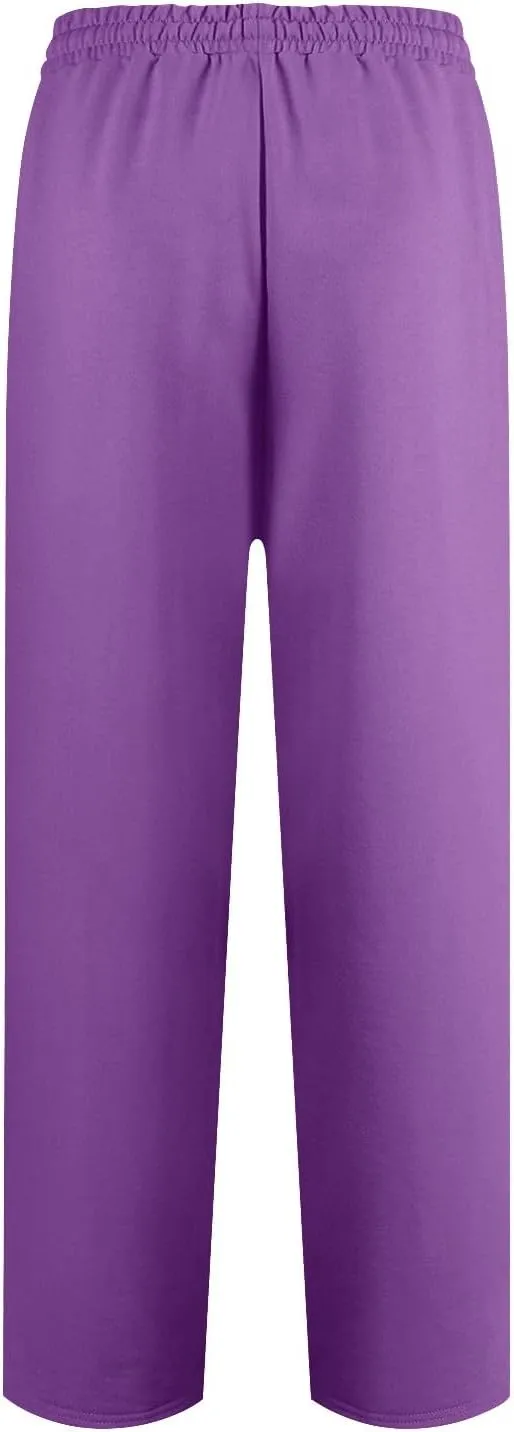 Sweat Pants for Womens Baggy Comfy High Waisted Wide Leg Sweatpants Athletic Joggers with Pockets