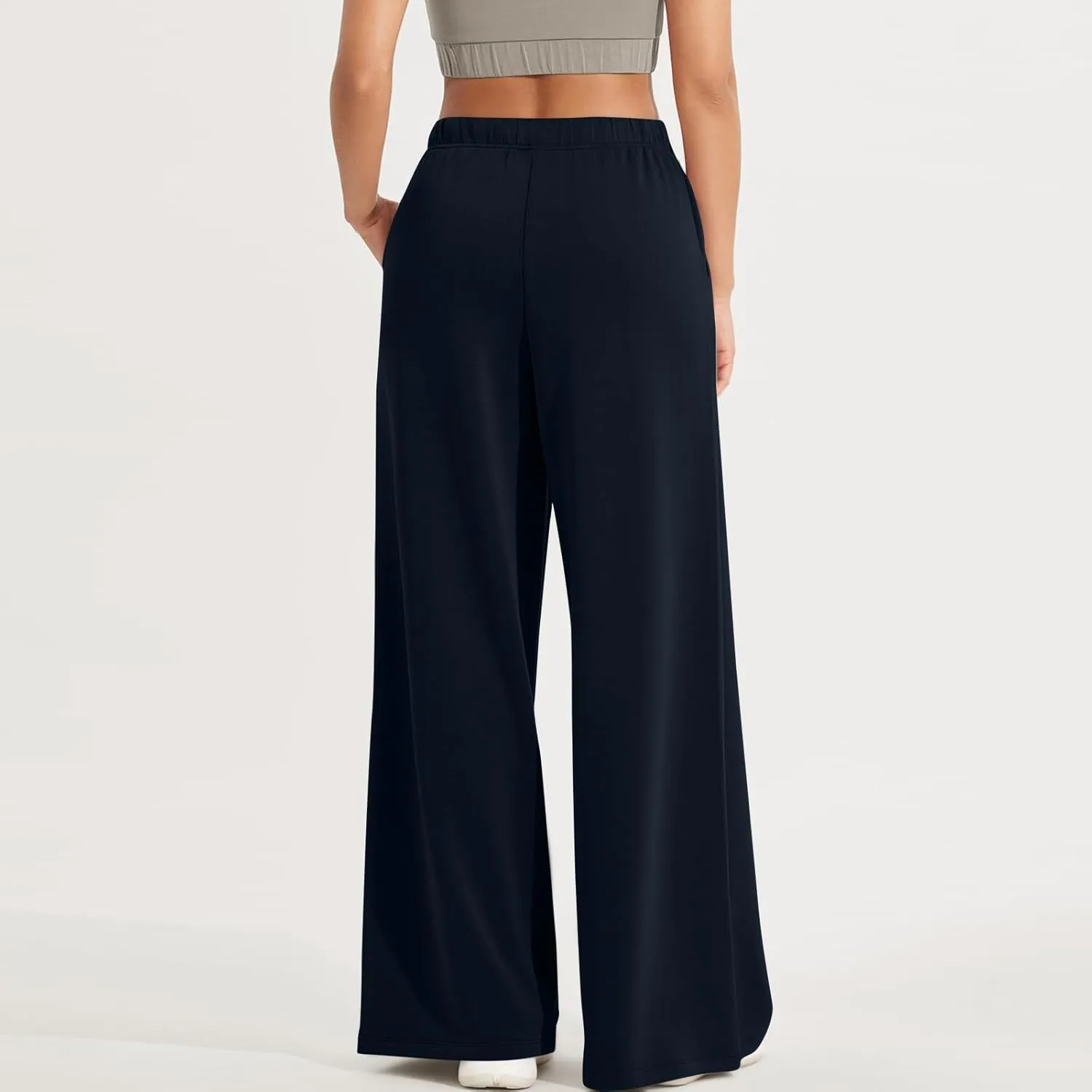 Sweatpants Women Wide Leg Baggy Drawstring Athletic Pants Lightweight Loose Fit Comfy Lounge Pants with Pockets