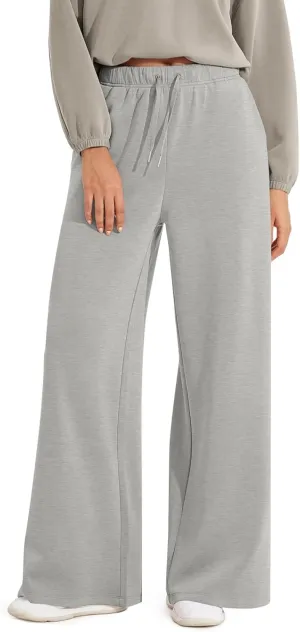 Sweatpants Women Wide Leg Baggy Drawstring Athletic Pants Lightweight Loose Fit Comfy Lounge Pants with Pockets
