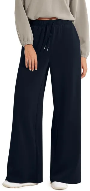 Sweatpants Women Wide Leg Baggy Drawstring Athletic Pants Lightweight Loose Fit Comfy Lounge Pants with Pockets