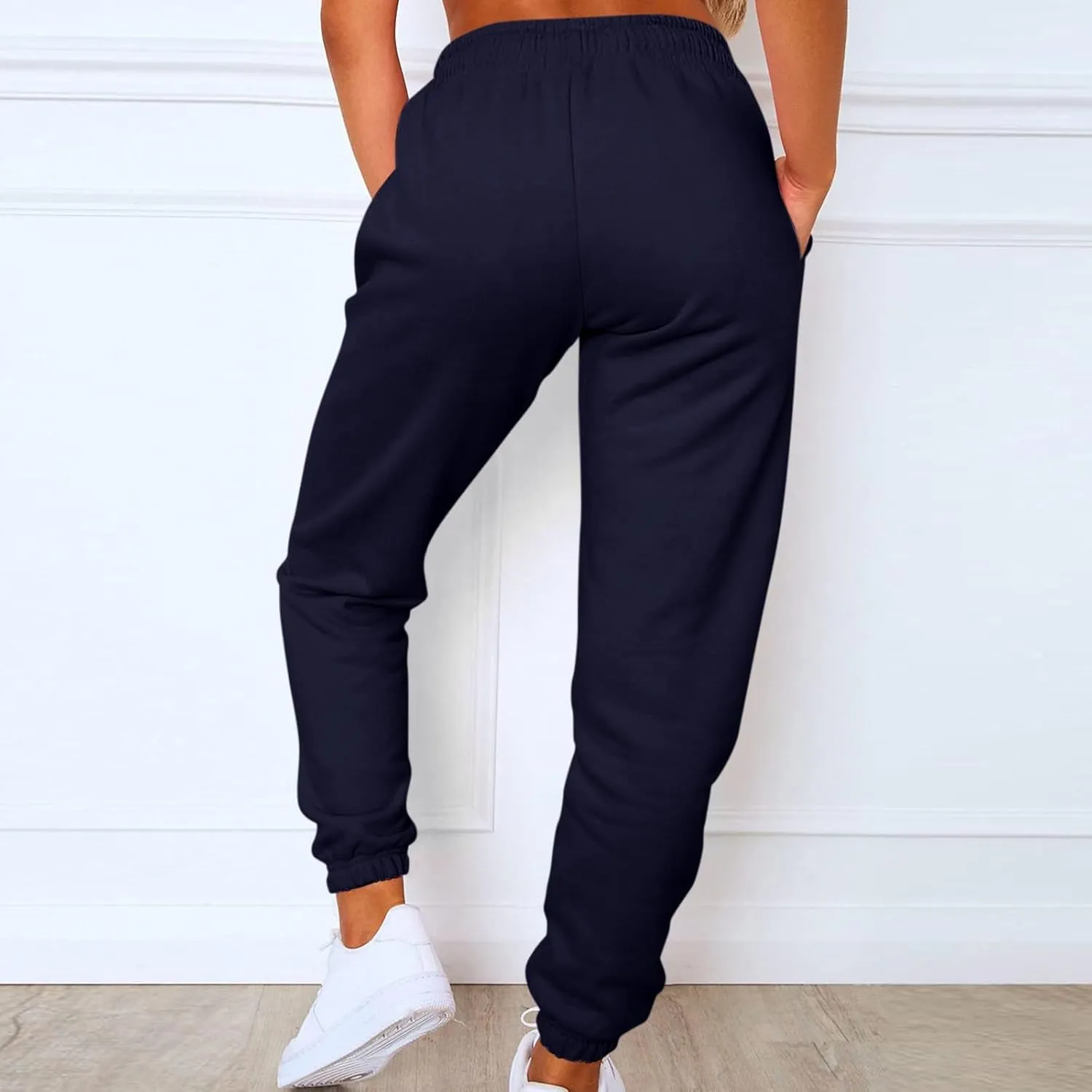 Sweats for Women High Waisted Fleece Lined Sweatpants Joggers with Pockets Trendy Casual Comfy Jogging Pants