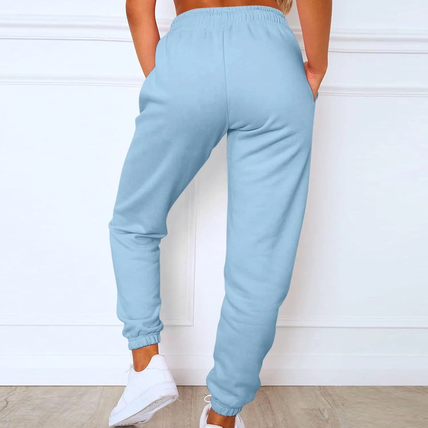 Sweats for Women High Waisted Fleece Lined Sweatpants Joggers with Pockets Trendy Casual Comfy Jogging Pants