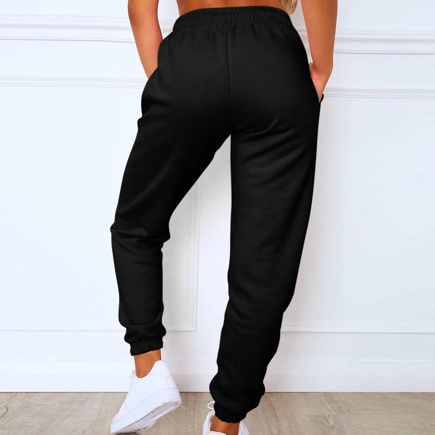 Sweats for Women High Waisted Fleece Lined Sweatpants Joggers with Pockets Trendy Casual Comfy Jogging Pants