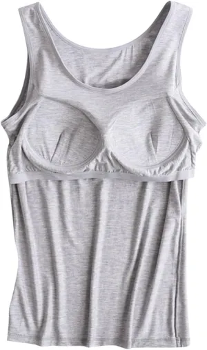 Tank Tops with Built in Bra for Women Athletic Camisole Vest Summer Casual Padded Yoga Sports Shirts Undershirt