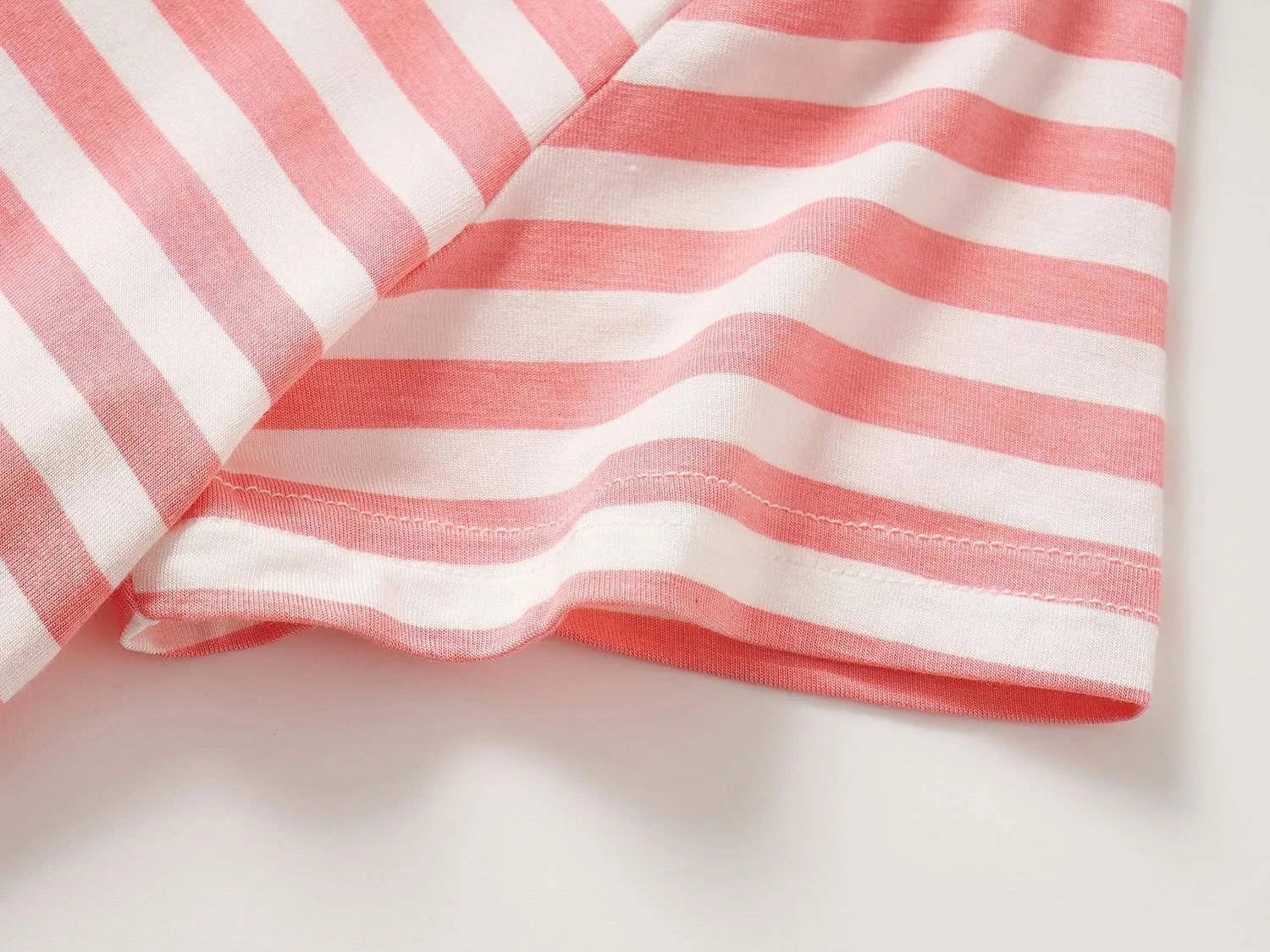 Tebbis Little & Big Girls Striped & Cat Pajama Set - Soft Modal Fiber 2-Piece Summer PJ’s in Sizes 6-18