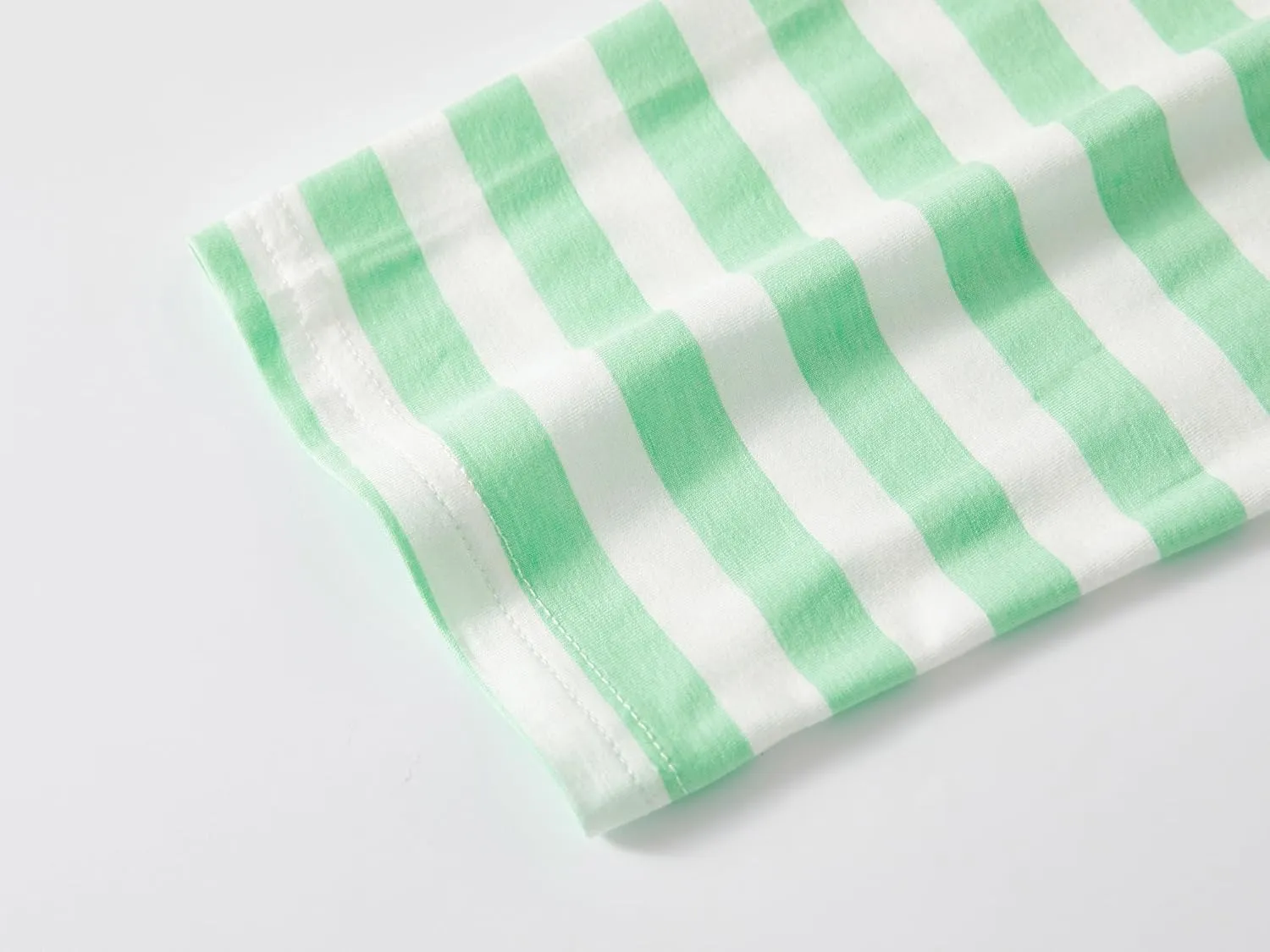 Tebbis Little & Big Girls Striped & Cat Pajama Set - Soft Modal Fiber 2-Piece Summer PJ’s in Sizes 6-18