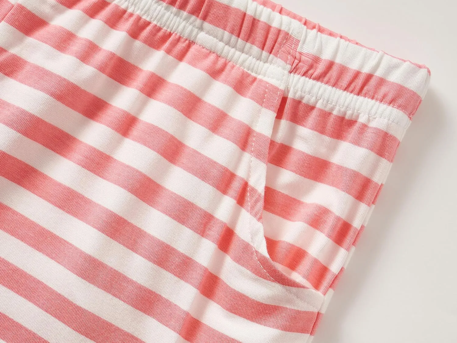 Tebbis Little & Big Girls Striped & Cat Pajama Set - Soft Modal Fiber 2-Piece Summer PJ’s in Sizes 6-18