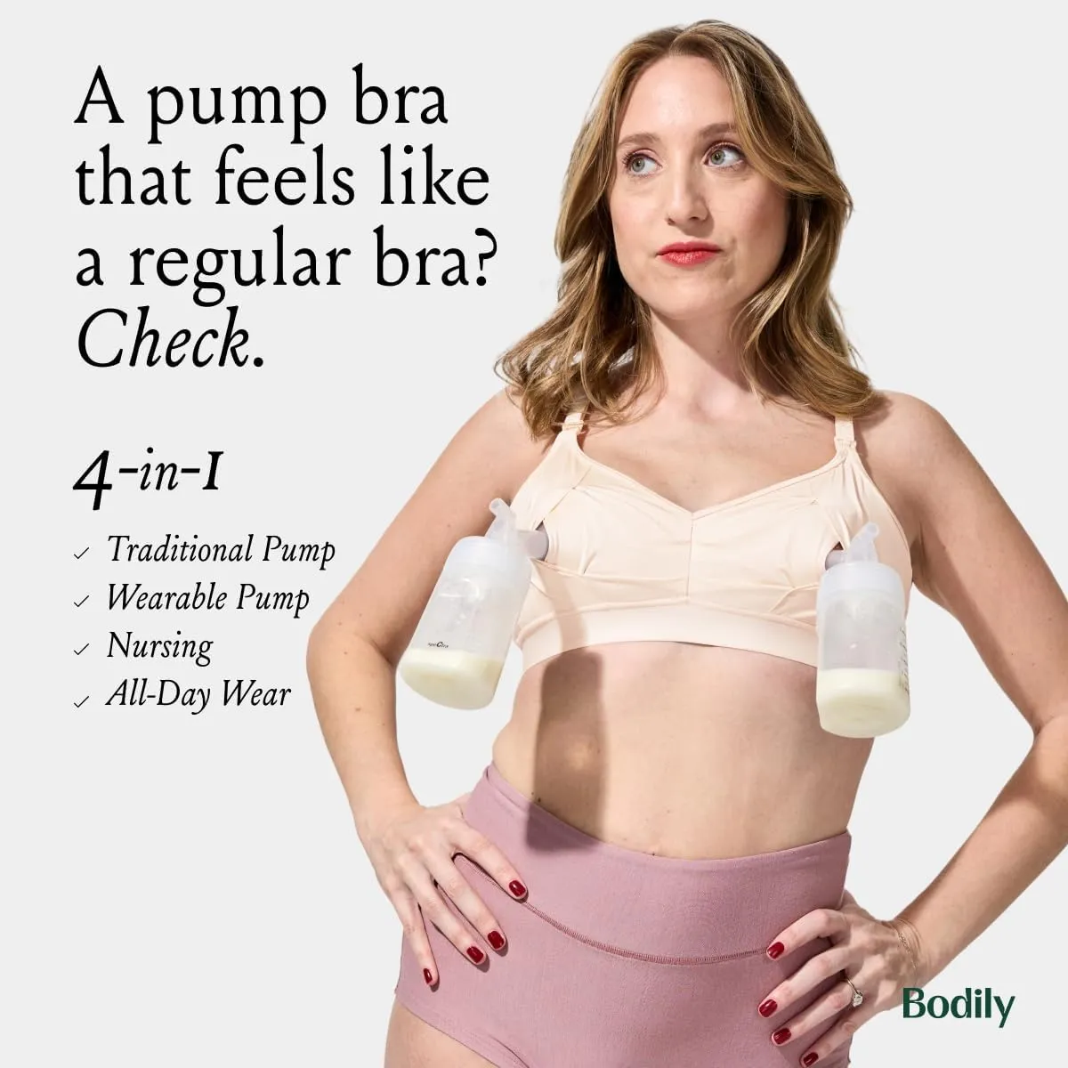 The Do Anything Nursing Bra for Breastfeeding & Hands Free Pumping, Wireless, Adjustable Maternity Bra, Versatile