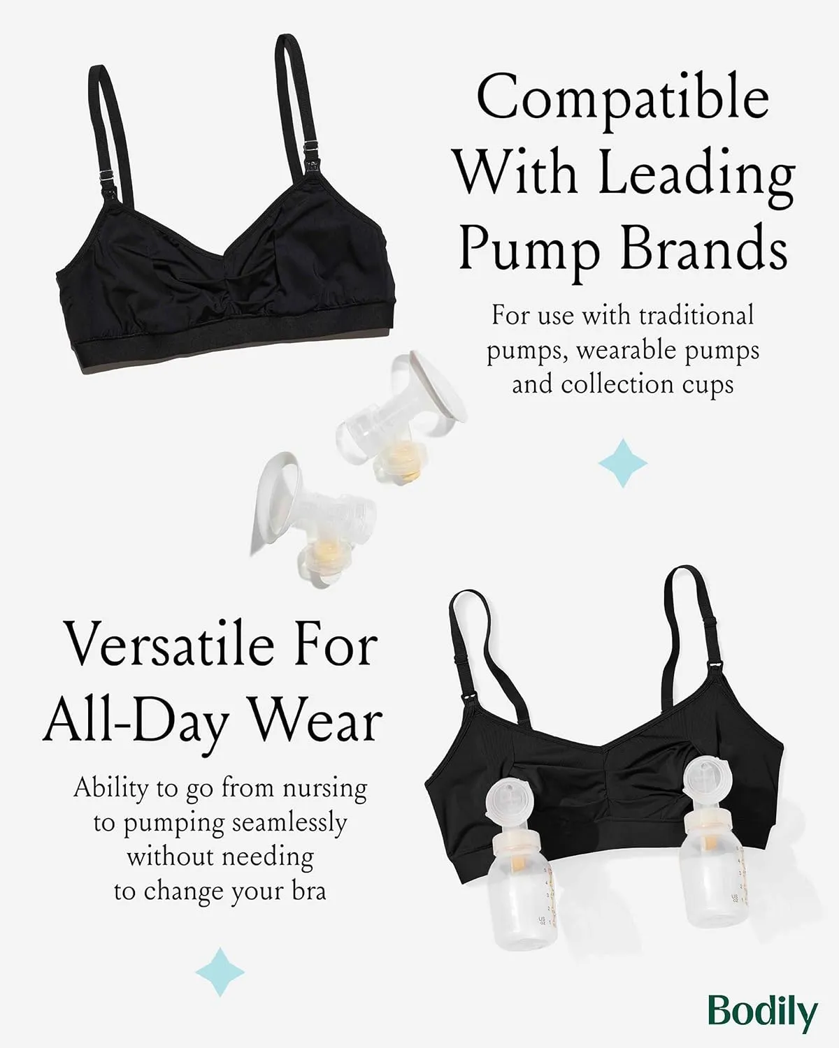 The Do Anything Nursing Bra for Breastfeeding & Hands Free Pumping, Wireless, Adjustable Maternity Bra, Versatile
