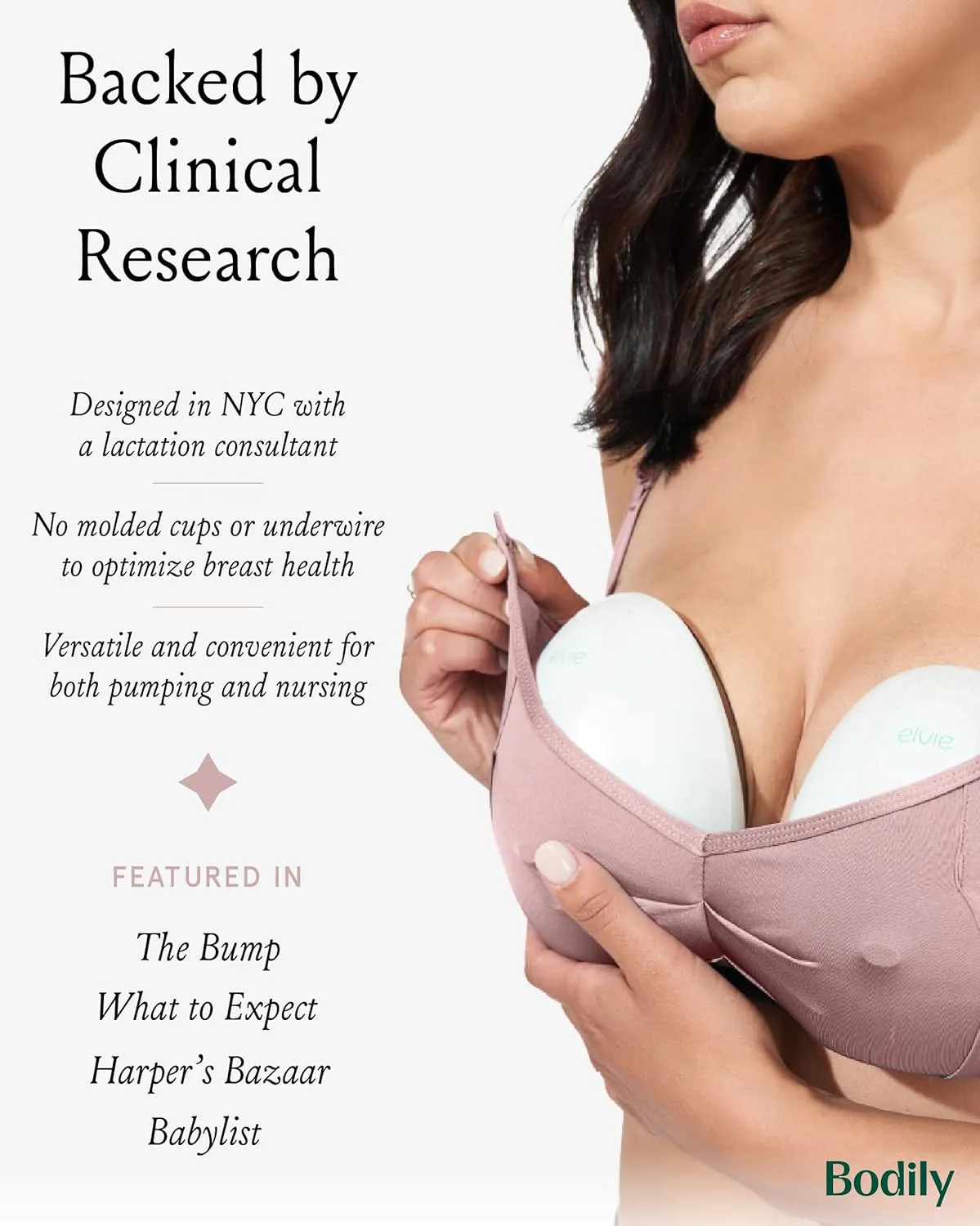 The Do Anything Nursing Bra for Breastfeeding & Hands Free Pumping, Wireless, Adjustable Maternity Bra, Versatile
