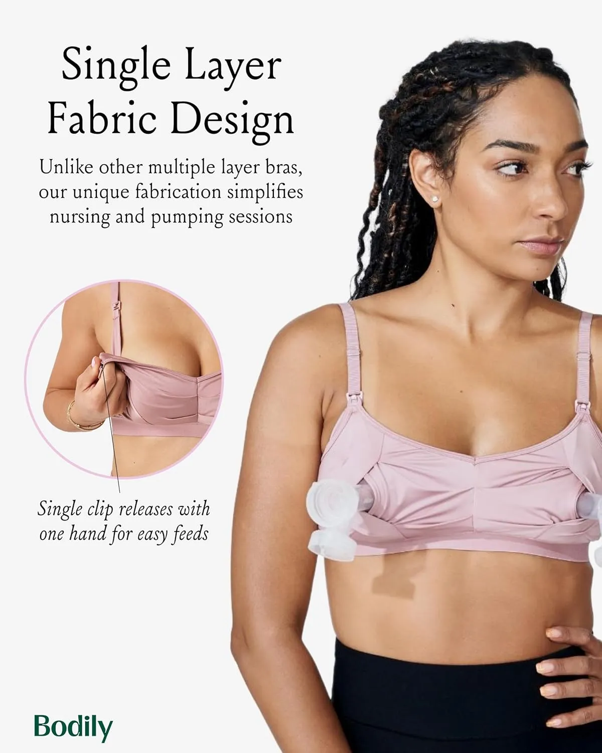 The Do Anything Nursing Bra for Breastfeeding & Hands Free Pumping, Wireless, Adjustable Maternity Bra, Versatile