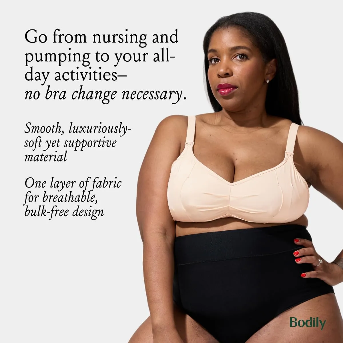 The Do Anything Nursing Bra for Breastfeeding & Hands Free Pumping, Wireless, Adjustable Maternity Bra, Versatile