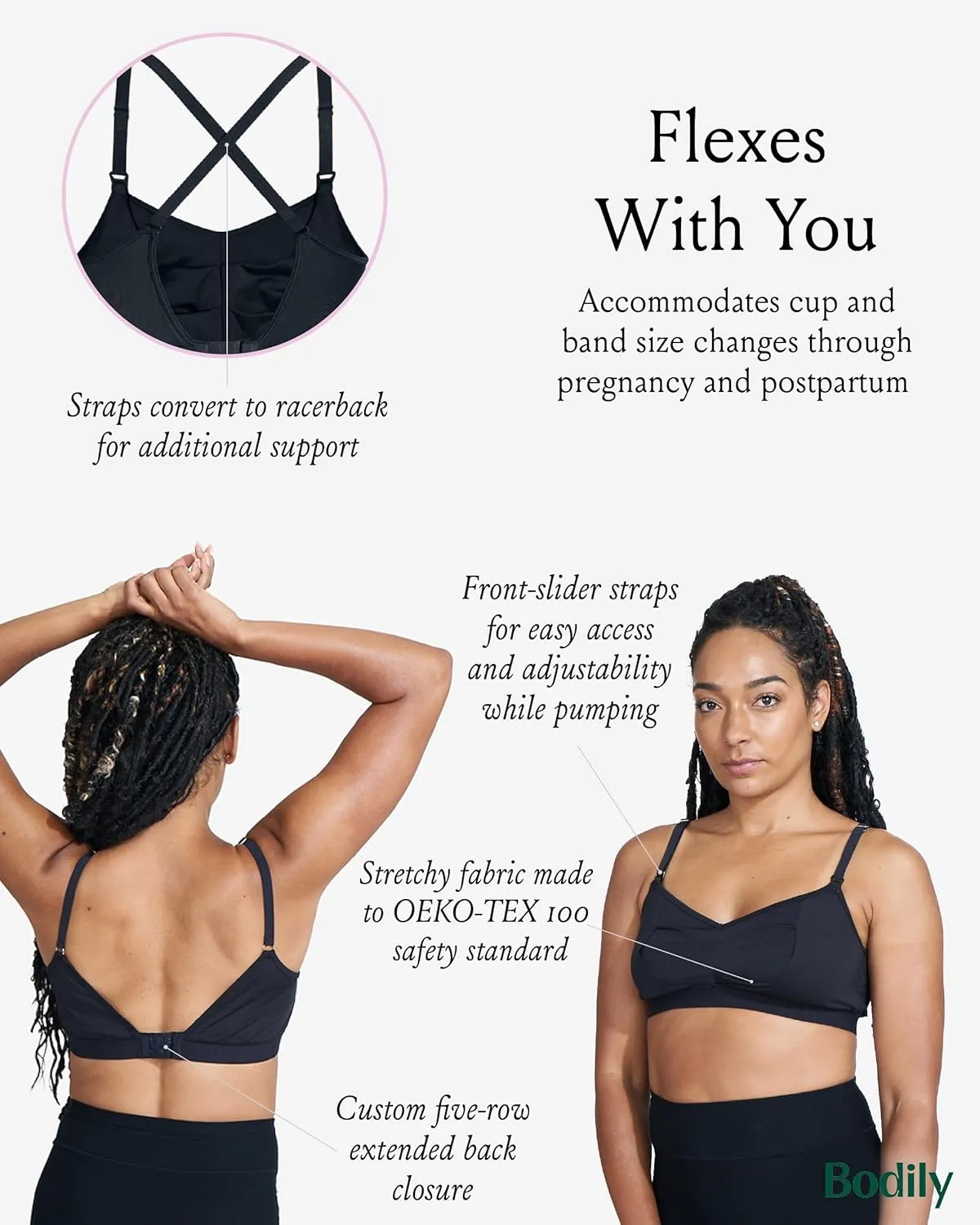 The Do Anything Nursing Bra for Breastfeeding & Hands Free Pumping, Wireless, Adjustable Maternity Bra, Versatile