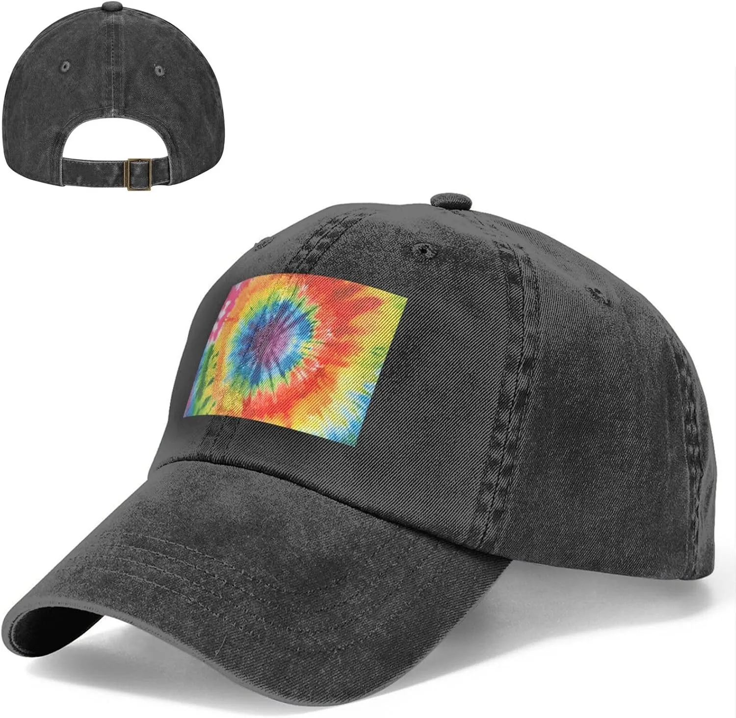 Tie Dye Unisex Baseball Cap Breathable Cotton Trucker Hat Classic Denim Dad Hat Summer Sun Hat