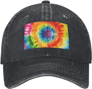 Tie Dye Unisex Baseball Cap Breathable Cotton Trucker Hat Classic Denim Dad Hat Summer Sun Hat
