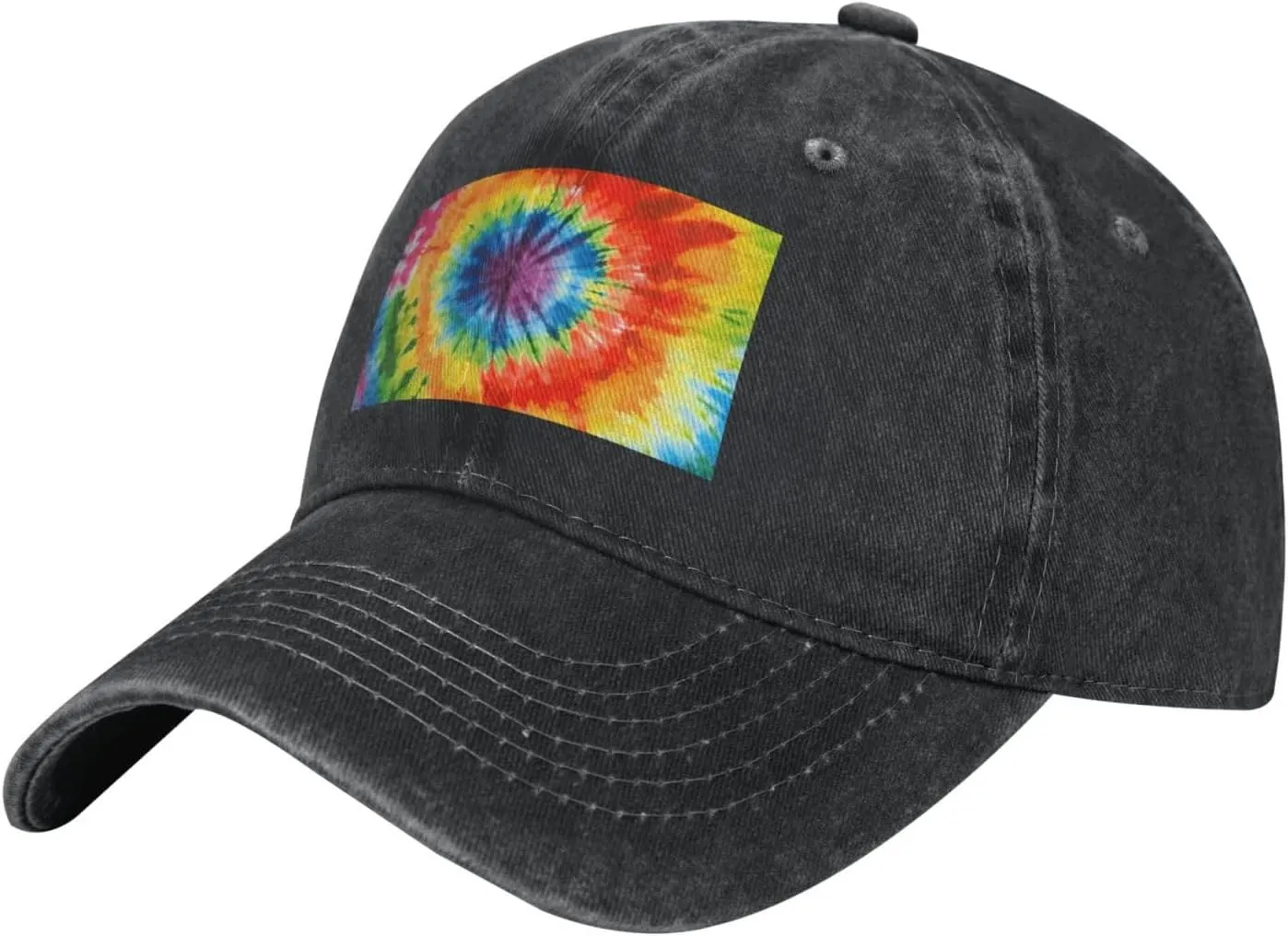 Tie Dye Unisex Baseball Cap Breathable Cotton Trucker Hat Classic Denim Dad Hat Summer Sun Hat