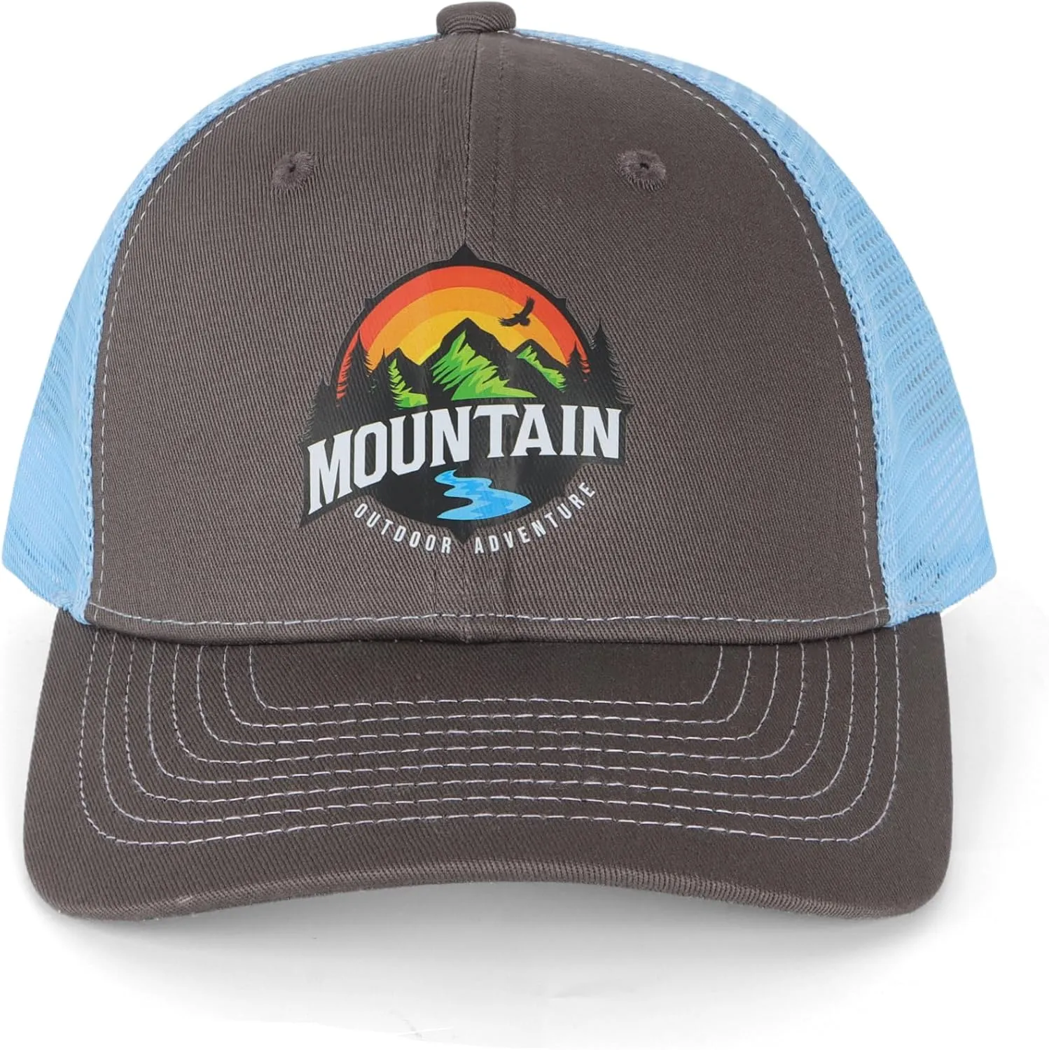 Trucker Hats for Men - Blank Baseball Cap Teenagers Snapback Adjustable Breathable Mesh Back Cap Plain
