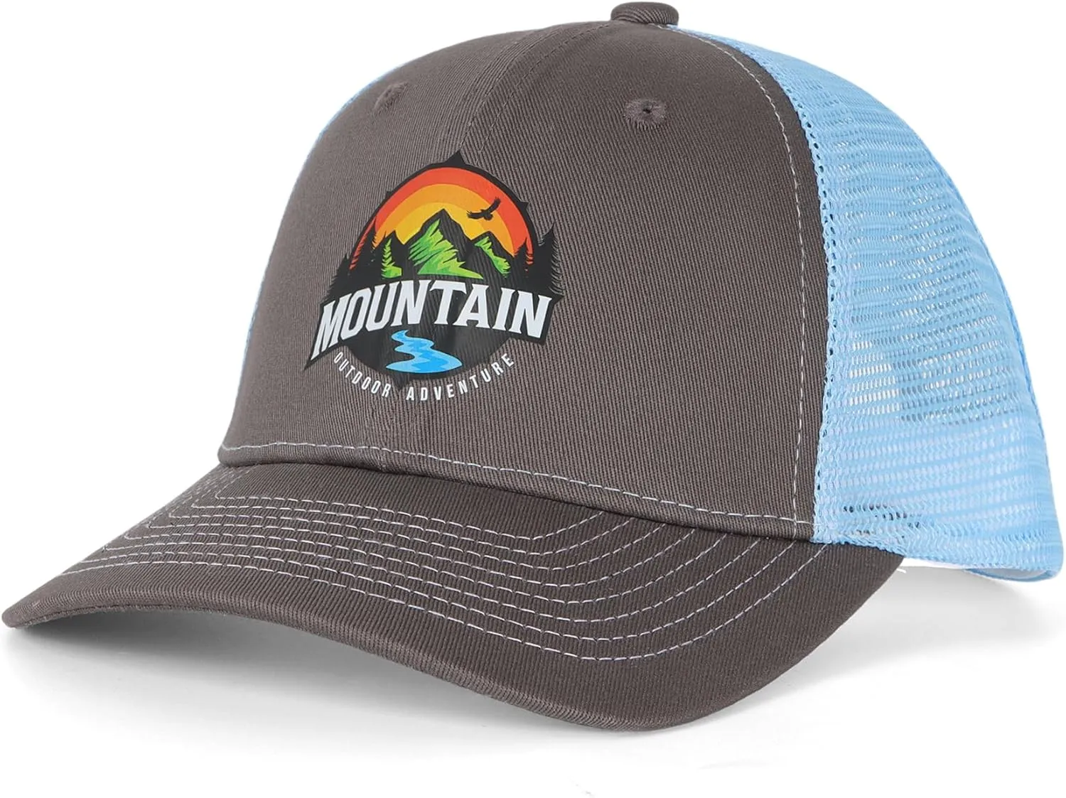 Trucker Hats for Men - Blank Baseball Cap Teenagers Snapback Adjustable Breathable Mesh Back Cap Plain