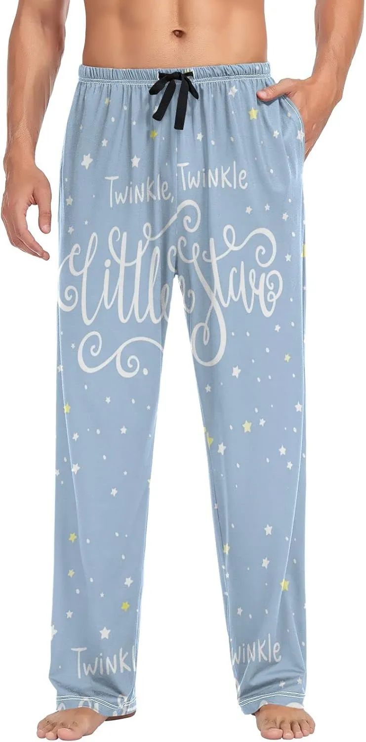 Twinkle Little Star Starry Night Men's Pajama Pants Sleepwear Lounge Pajama Bottoms