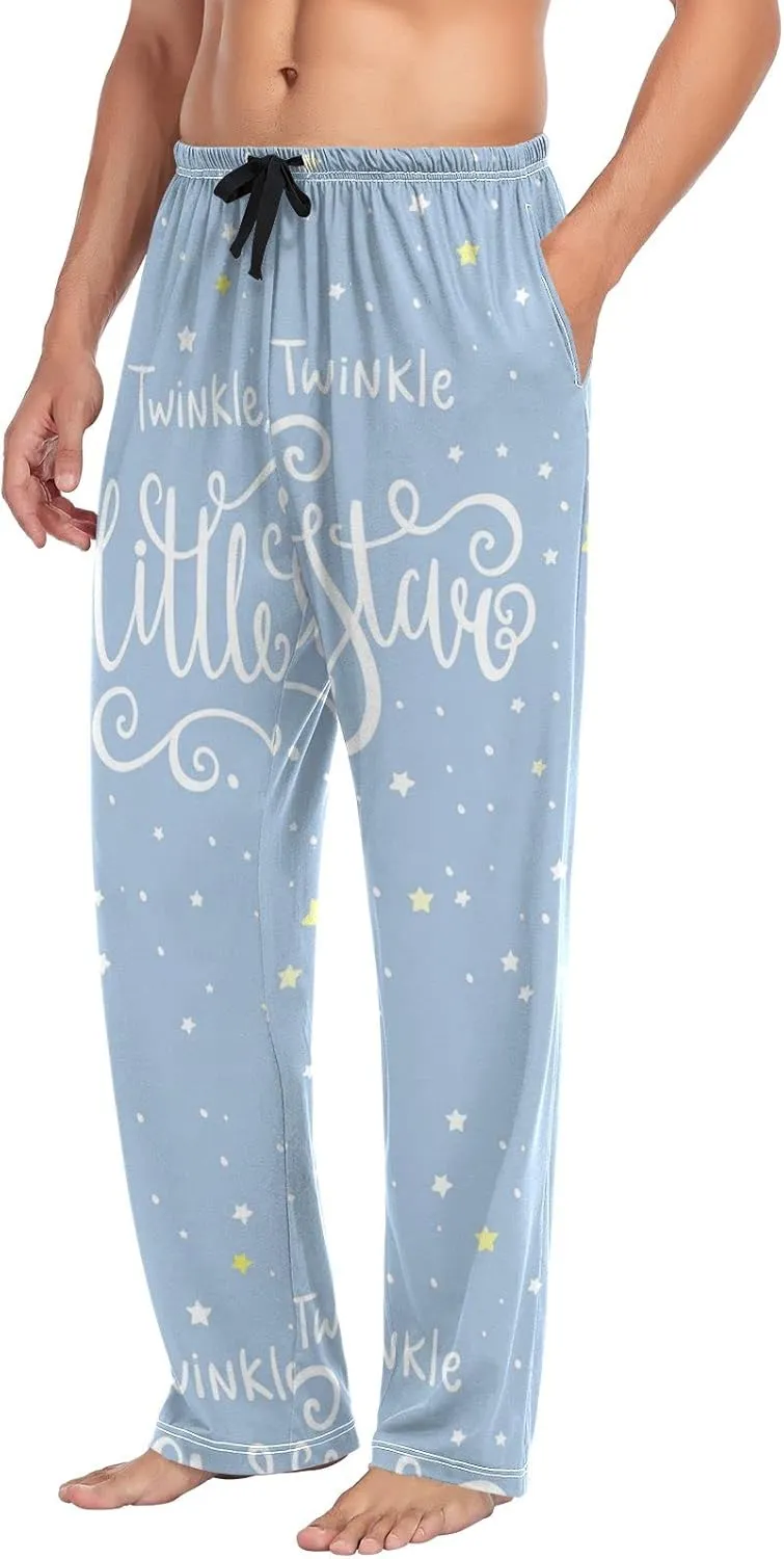Twinkle Little Star Starry Night Men's Pajama Pants Sleepwear Lounge Pajama Bottoms
