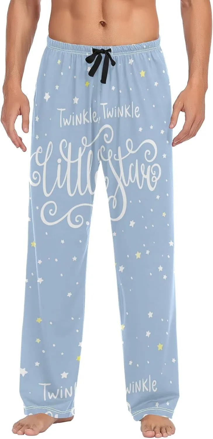 Twinkle Little Star Starry Night Men's Pajama Pants Sleepwear Lounge Pajama Bottoms
