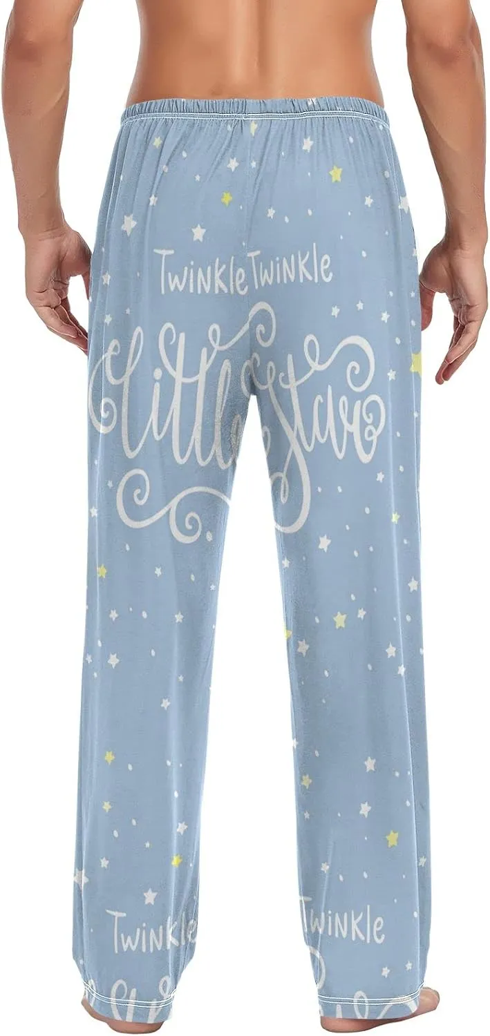 Twinkle Little Star Starry Night Men's Pajama Pants Sleepwear Lounge Pajama Bottoms