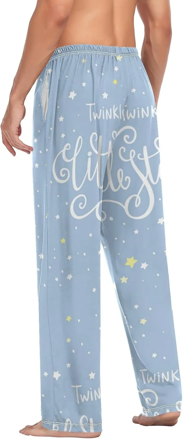 Twinkle Little Star Starry Night Men's Pajama Pants Sleepwear Lounge Pajama Bottoms