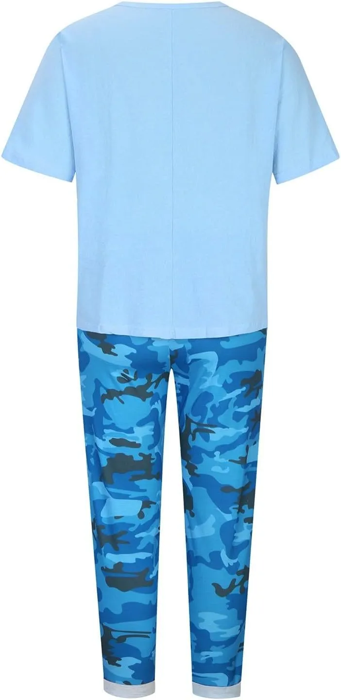 Two Piece Summer Outfits for Women Casual Cotton Linen Sets Oversized T Shirts Camo Capri Pants 2025 Resort Wear