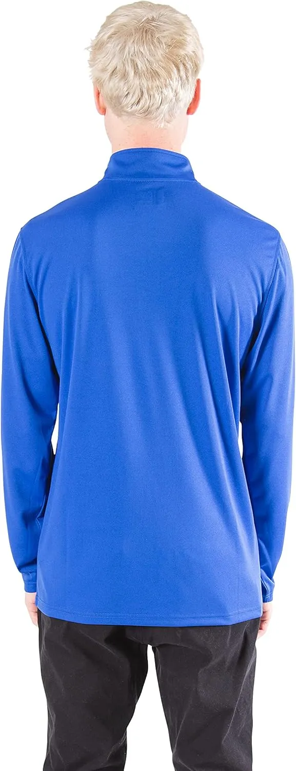 Ultra Game Men's NBA Quarter Zip Long Sleeve Pullover T-Shirt