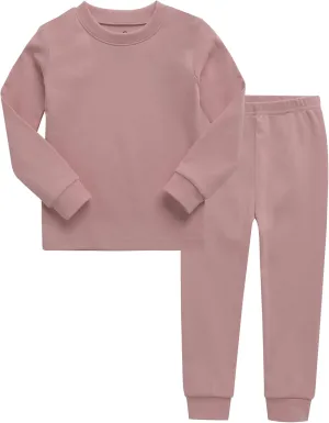 VAENAIT BABY 12M-12Y Kids Boys Girls Toddler Solid Cotton Daily Pajamas Pyjamas Sleepwear Set Basic