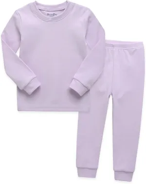 VAENAIT BABY 12M-12Y Kids Boys Girls Toddler Solid Cotton Daily Pajamas Pyjamas Sleepwear Set Basic
